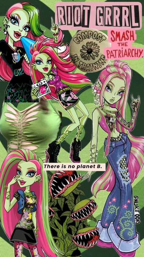 Venus McFlytrap 🌱🩸 Venus Mcflytrap Halloween Costume, Venus Mcflytrap Costume, Venus Mcflytrap Outfit, Venus Mcflytrap Cosplay, Monster High Photoshoot, Venus Fly Trap Monster High, Venus Mcflytrap Aesthetic, Fanart References, Venus Mcflytrap