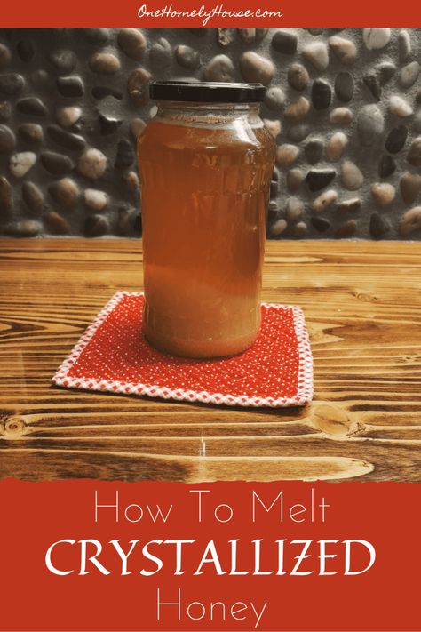 How to Melt Crystallized Honey - One Homely House Decrystalize Honey, Honey Crystalized, Homely House, Honey And Warm Water, Jar Of Honey, Happy Homemaking, Things To Watch, Kitchen Magic, Honey Recipes