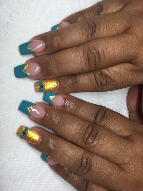 Jasmine Inspired Nails, Jasmine Nails, Beach Nail, 30th Bday, Inspired Nails, Disney Nails, Princess Jasmine, Beach Nails, Mani Pedi