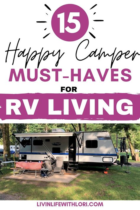 Camper Must Haves, Rv Camping Checklist, Camper Accessories, Rv Camping Tips, Camper Organization, Camping Must Haves, Camper Hacks, Travel Trailer Camping, Small Campers