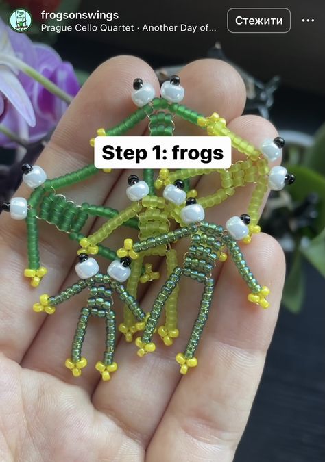 Beaded Turtle Pattern, Diy Jewlry, Bead Lizard, Pony Bead Projects, Frog Jewelry, Frog Crafts, Polymer Clay Flower Jewelry, Turtle Pattern, Bead Charms Diy