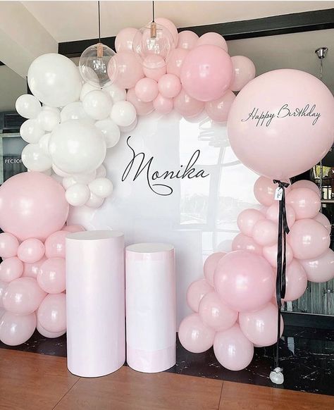 Birthday Ballon Decorations, Happy Birthday Doodles, Pink Birthday Decorations, Butterfly Birthday Party Decorations, Silver Party Decorations, Deco Ballon, Birthday Doodle, Birthday Room Decorations, Hello Kitty Birthday Party