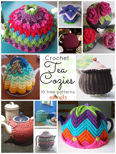 Get 10 free #crochet tea cozy patterns... aka tea cosy patterns! :D Roundup of gorgeous patterns at Moogly! Tea Cosy Crochet Pattern, Tea Cozy Crochet Pattern, Tea Cosy Crochet, Tea Cosy Pattern, Tea Cozy Pattern, Crochet Tea Cozy, Teapot Cozy, Tea Cozies, Tea Cosies