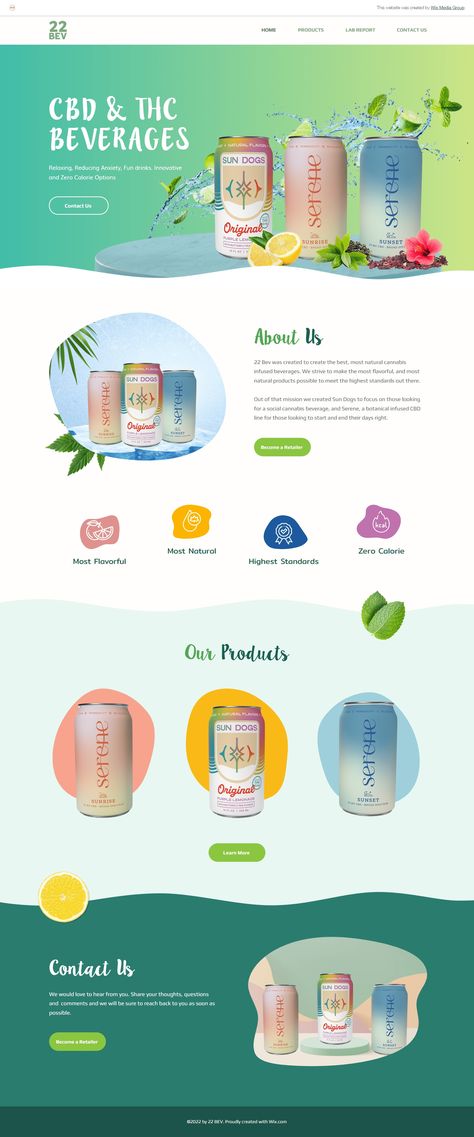 Beverage Website (Wix Website) :: Behance Beverage Website Design, Beverage Website, Wix Website Ideas, Drink Website, Website Branding Inspiration, Branding 2023, Wix Website Design, Moodboard Ideas, Pickle Jar