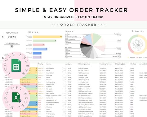 Order Tracker Spreadsheet Order Tracker Google Sheets Small Business Spreadsheet Business Tracker Monthly Order Tracker Small Business Order by TrackerPro on Etsy Home Budget Spreadsheet, Small Business Spreadsheet, Business Spreadsheet, Client Tracker, Excel Budget Spreadsheet, Business Tracker, Order Tracker, Budget Spreadsheet Template, Monthly Budget Spreadsheet