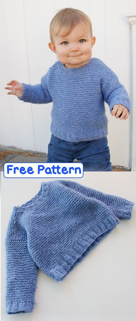 Free garter stitch sweater pattern for kids and babies Easy Baby Knitting Patterns, Boy Knitting Patterns, Toddler Cardigan, Baby Cardigan Knitting Pattern Free, Kids Knitting, Baby Boy Knitting Patterns, Easy Knitting Projects, Baby Sweater Patterns, Baby Sweater Knitting Pattern