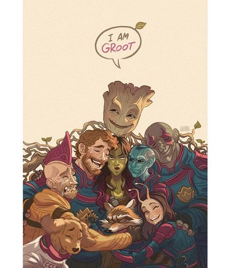 Guardians Of The Galaxy Drawing, Groot Marvel, Comfort Movies, Univers Marvel, Marvel Drawings, Marvel Characters Art, I Am Groot, Marvel Artwork, Rocket Raccoon