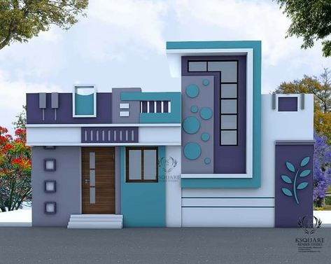 Home Alivesan Design, Single House Elevation Design, Single Floor Front Elevation Designs, House Front Wall Design, House Structure Design, Building Front Designs, Single Floor House Design, Front Wall Design, House Outer Design