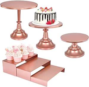 Rose Gold Dessert Table, Rose Gold Cake Stand, Bridal Chair, Dessert Table Display, Different Kinds Of Cakes, Dessert Stands, Black Dessert, Cupcake Display Stand, Rose Gold Cake