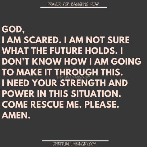 Prayers For Fear Prayers For Fear, Short Prayers, Everyday Prayers, Prayers For Strength, Good Prayers, Prayer Verses, Prayers For Healing, Prayer Scriptures, Faith Prayer