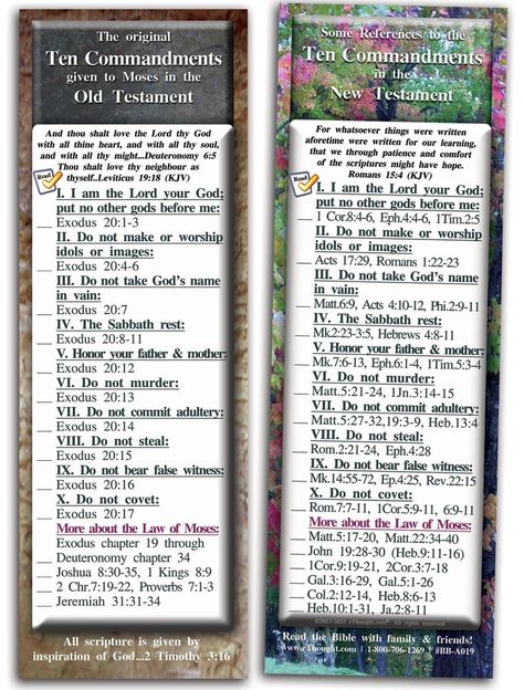 10 commandments object lesson Moses And The Ten Commandments, Law Of Moses, Bible Cards, Bookmark Size, Childrens Sermons, Verse Cards, The Ten Commandments, Love Thy Neighbor, Bible Verse Cards