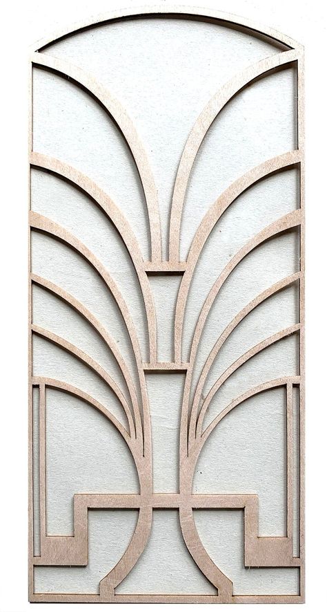 Deco Dreams wooden inlay / onlay - #logo #logodesign #elegantlogo Art Deco Pattern Design, Art Deco Doors, Art Deco Logo, Art Deco Room, Art Deco Design Graphics, Wooden Inlay, Art Deco Stencil, Art Deco Motif, 80s Art Deco