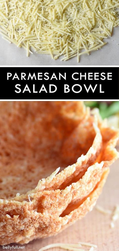 Parmesan Salad Bowls, Parmesan Cheese Bowls, Cheese Bowls Edible, Parmesan Bowls Recipe, Parmesan Bowls, Italian Shells, Cheese Bowl, Grilled Steak Salad, Simple Lunch