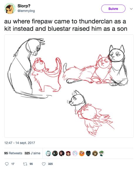 Aw, BlueStar was so cute taking care of FirePaw :3 Bluestar X Oakheart, Warrior Cats Au, Yellowfang Warrior Cats Fanart, Warrior Cats Bluestar And Fireheart, Warrior Cats Fireheart, Warrior Cats Greystripe X Firestar, Warrior Cats Funny Jayfeather, Warrior Cats Funny, Warriors Memes