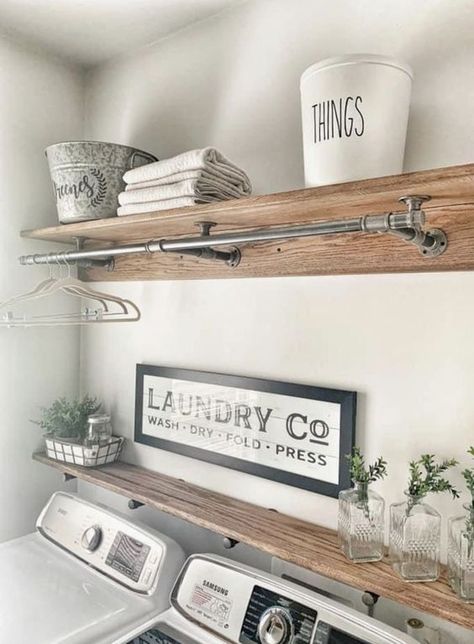 Laundry Closet Makeover, Laundry Room Decor Ideas, Laundy Room, Laundry Room Design Ideas, Small Laundry Room Makeover, Rustic Laundry Rooms, Laundry Room Closet, Dream Laundry Room, Laundry Room Layouts