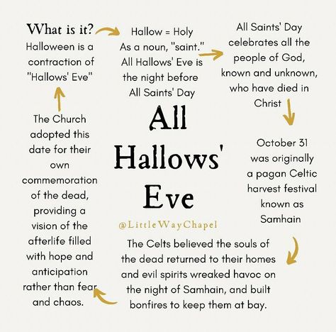 All Hallows' Eve | October 31st | Autumn | littlewaychapel All Hallows Eve Pagan, All Hallows Eve Rituals, Hallows Eve Rituals, All Hallows Eve Aesthetic, Hallows Eve Quotes, All Hallows Eve Catholic, October Witchcraft, Samhain Activities, Samhain Aesthetic