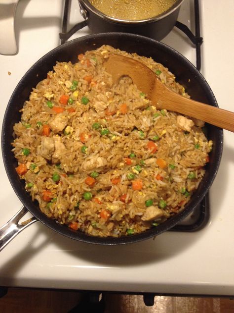 Chicken fried rice. Chicken Fried Rice Aesthetic, Fried Rice Aesthetic, Rice Aesthetic, Lyrical Abstraction, K Food, Food Babe, Chicken Fried Rice, Chicken Fried, Healthy Food Motivation