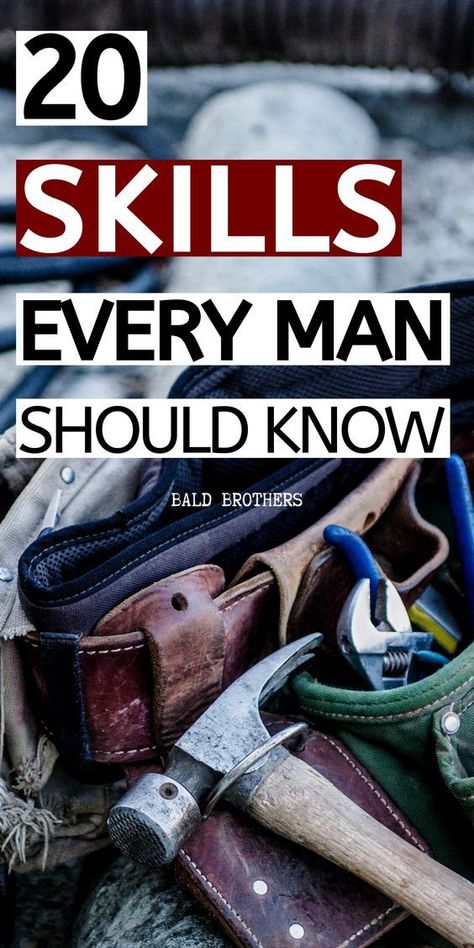 Life Hacks For Men, Skills Every Man Should Know, Things Men Should Own, Men’s Lifestyle, Things Every Man Should Own, Projects For Men, Tips For Men, Masculine Hobbies, Cool Skills To Learn