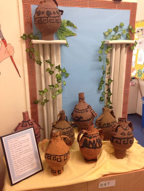 Ancient Greece Display Ks2, Ancient Greek Display Ks2, Ancient Greeks Ks2, Ancient Greece Classroom Display, Greek Classroom Decorations, Ancient Greece Art Projects, Ancient Greece Party, Ancient Greece Ks2, Ancient Greece Display