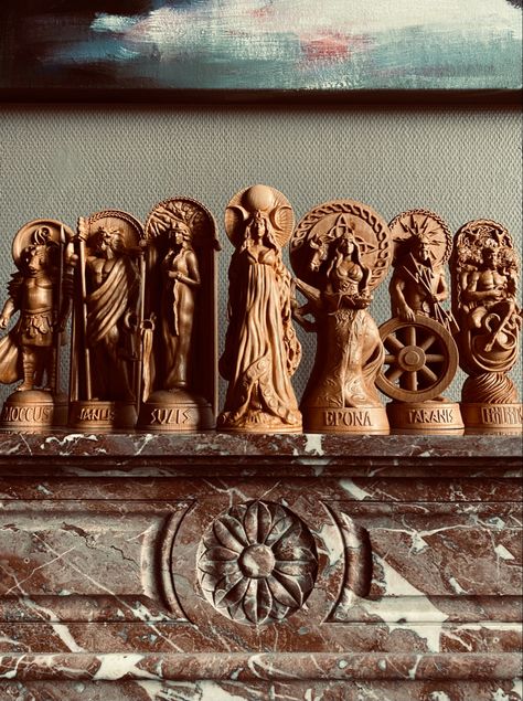 Statuettes by NorthMyth on Etsy. Photograph by Tuur Verheyde #pagan #paganism #polytheism #galloroman #gaulish #roman #gods #goddesses #NorthMyth Roman Paganism, Ancient Egyptian Artifacts, Gods Goddesses, Egyptian Artifacts, Roman Gods, Anglo Saxon, Anthropology, Ancient Egyptian, Artifacts