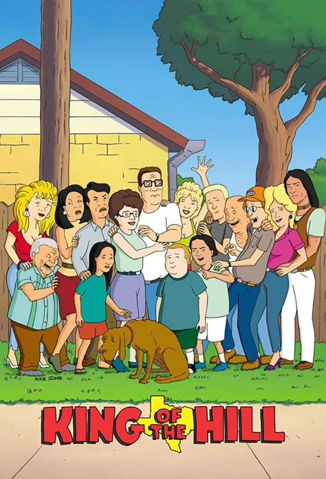 King of the Hill (1997) Cartoon Memories, Mike Henry, Kathy Najimy, Mike Judge, Tex Avery, King Of The Hill, Family Cartoon, Childhood Nostalgia, Stephen Colbert