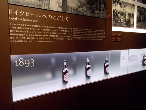 Museum of YEBISU BEER Beer Museum, Museum Display, Museum Displays, German Beer, Graphic Design Inspiration, Beer Bottle, Beer, Design Inspiration, Graphic Design