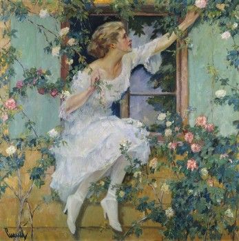 Edward Cucuel - Wild Roses Edward Cucuel, Distorted Art, Toned Aesthetic, Rennaissance Art, Architecture Tattoo, National Gallery Of Art, Romantic Art, Ethereal Art, Classical Art