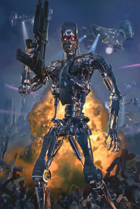 Terminator Future, Terminator Art, T 800 Terminator, Terminator Movies, Terminator Genisys, Sci Fi Films, Fiction Movies, James Cameron, Geek Art