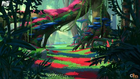 ArtStation - Koji Alien Planet, Mathias Zamęcki Fantasy Background, Planets Art, Landscape Concept, Alien Planet, Alien Worlds, Fantasy Art Landscapes, Animation Background, Environment Design, Environment Concept Art