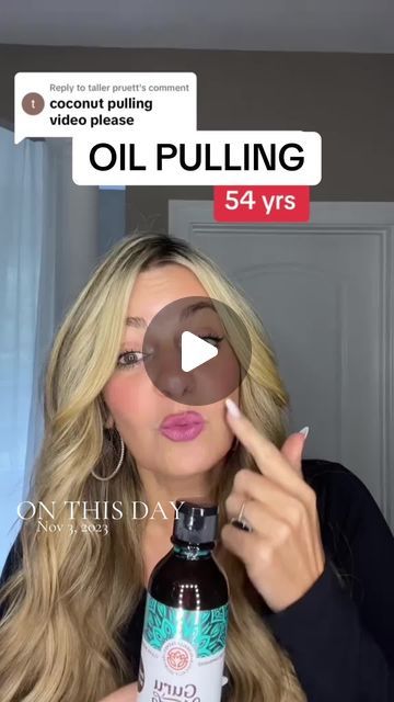 Cristina Muise on Instagram: "#onthisday recirculating this oil pulling viral video, was so surprised so many people hadn’t heard about the benefits of oil pulling. Absolutely changed my gum health! #oilpulling #oilpullingforteeth #oilpullingbenefits #gumhealth #gumdisease #teethwhitening" Oil Pulling For Receding Gums, Oil Pulling Before And After, Oil Pulling With Coconut Oil, Benefits Of Oil Pulling, Coconut Pulling, Coconut Oil Pulling Teeth, Oil Pulling Benefits, Coconut Oil Pulling, Receding Gums