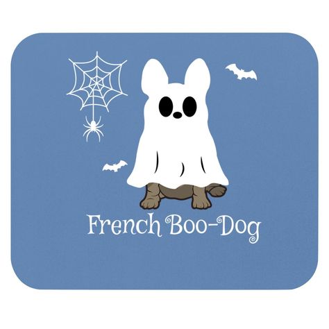 French Bulldog Halloween Mousepad Dog Mural, French Bulldog Halloween, Cat Teepee, Halloween Mouse, Boo The Dog, Painting Pumpkins, Pet Decor, Pumpkin Illustration, Pet Spaces