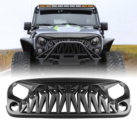 Jeep Wrangler Grill, Black Jeep Wrangler, Jeep Wrangler Models, 4 Door Jeep Wrangler, Custom Jeep Wrangler, Jeep Wrangler Accessories, Jeep Grill, Black Shark, Black Jeep