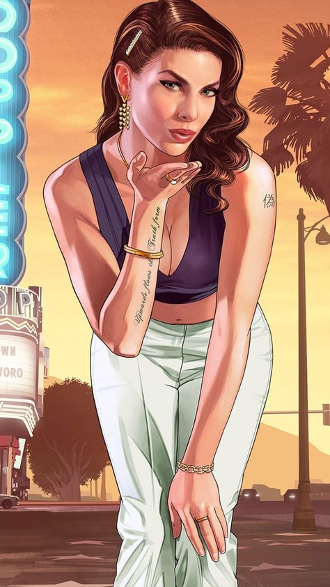 GTA Lady Grand Theft Auto Artwork, Grand Theft Auto Series, Girl Iphone Wallpaper, Gta 5 Online, Moto Cross, Art Gallery Wallpaper, Rockstar Games, Girls Rules, San Andreas