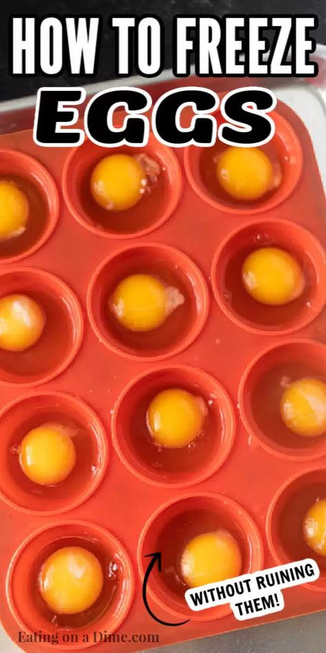 Can Eggs Be Frozen, How To Freeze Raw Eggs, How To Freeze Eggs The Right Way, Can You Freeze Raw Eggs, Freezing Eggs How To, Freeze Eggs Raw, How To Preserve Eggs, Canning Eggs Food Storage, Egg Storage Ideas