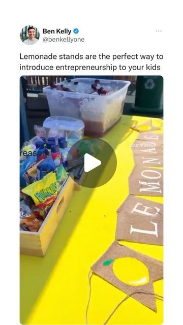 Ben Kelly on Instagram: "Did you ever have a lemonade stand as a kid?" Kids Lemonade Stand, Lemonade Stand Ideas, Kids Lemonade Stands, Kids Lemonade, Best Lemonade, Lemonade Party, Desk Makeover, Future Children, Lemonade Stand