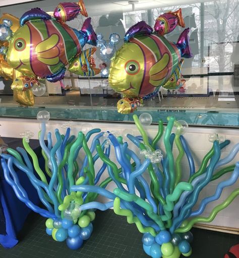 Under The Sea Pool Party, Ocean Party Decorations, Combined Birthday Parties, Under The Sea Decorations, Shark Themed Party, Ocean Birthday Party, Shark Themed Birthday Party, Baby Shower Crafts, Ocean Party