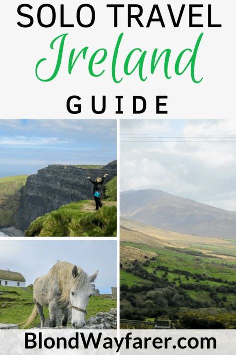 traveling solo to ireland | traveling solo in ireland | traveling alone to ireland | traveling alone in ireland | solo trip to ireland | solo travel to ireland | travel to ireland alone | planning a solo trip to ireland | solo female travel ireland | going to ireland alone Travel To Ireland, Ireland Places To Visit, Trip To Ireland, Travel Ireland, Ireland Travel Guide, Traveling Alone, Solo Travel Tips, Ireland Vacation, Solo Trip