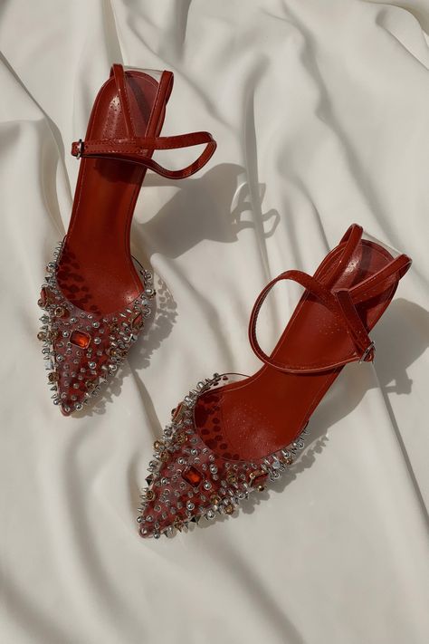 Fairy Shoes, Fancy Heels, Shoes Heels Classy, Heels Classy, Fancy Shoes, Hype Shoes, Shoe Inspo, Aesthetic Shoes, Red Heels