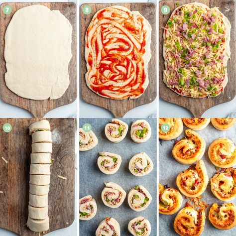 Pizza Dough Snacks Appetizers, Easy Picnic Food Ideas, Pizza Scrolls, Recipe For Pizza, Picnic Food Ideas, Catering Ideas Food, Dinner Recipes For Family, Healthy Food Dishes, Picnic Food