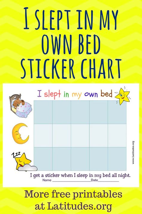 Need Your Child to Stay in Own Bed at Night? Toddler Chart, Free Printable Behavior Chart, Incentive Charts, Staying In Bed, Star Charts, Kids Routine, Child Behavior, Incentive Chart, Behavior Charts