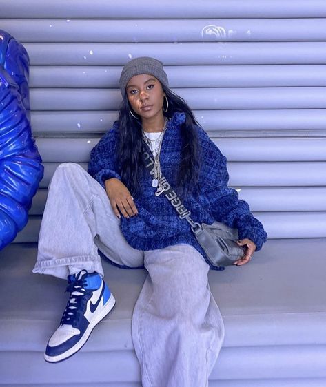 Cierra Nia, Hip Hop Dance Outfits, Skater Girl Outfits, Streetwear Fits, Jordan Outfits, Blue Streetwear, Looks Street Style, Streetwear Fashion Women, Fashion Tips For Women