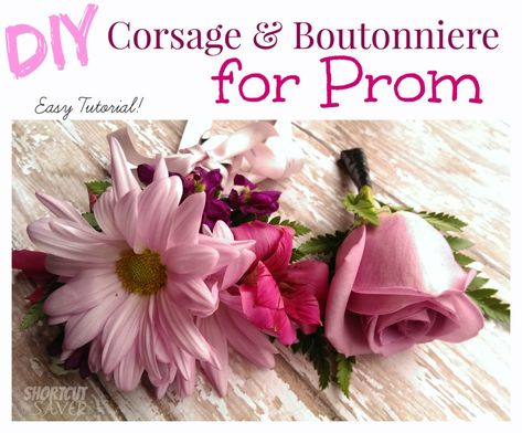 Diy Corsage And Boutonniere, Diy Corsage Wristlet, Prom Corsage Diy, Diy Wrist Corsage, Prom Flowers Corsage, Diy Boutonniere, Prom Corsage And Boutonniere, Wrist Corsage Prom, Homecoming Corsage