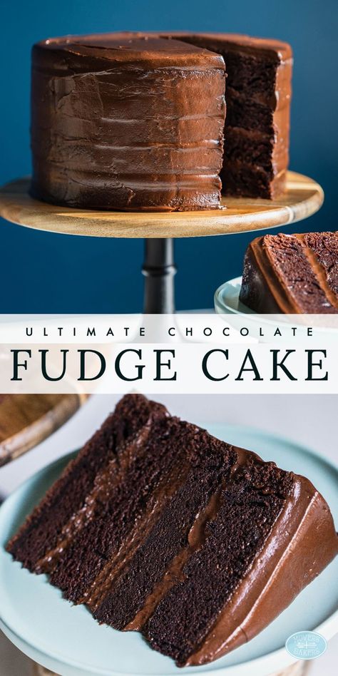 Chocolate Fudge Cake Recipe, Fudge Cake Recipe, Chocolate Cake Recipe Moist, Amazing Chocolate Cake Recipe, Cake Frosting Recipe, Chocolate Fudge Cake, Fudge Cake, Chocolate Cake Recipe, Chocolate Fudge