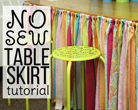 Diy Table Skirts, Differentiated Kindergarten, Skirt Diy, Make A Table, Skirt Tutorial, Diy Skirt, Diy Classroom, Table Skirt, New Classroom