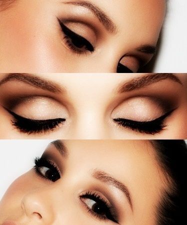 eye makeup Contouring Brush, Make Up Sposa, Light Palette, Makeup Tip, Black Liquid, Makijaż Smokey Eye, Braut Make-up, Blending Brush, Winged Liner