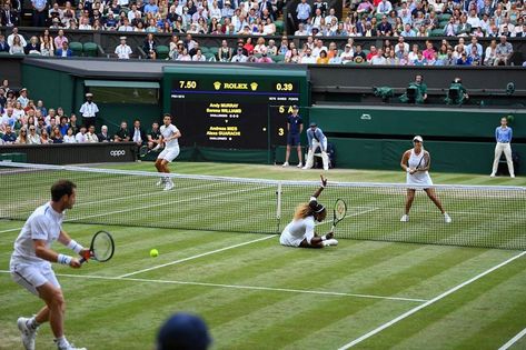 Wimbledon on Instagram: “Mixed doubles fun 😍 . 📸: @besolomon #Wimbledon #tennis #Serena #Murray #Mies #Guarachi” Mixed Doubles Tennis, Doubles Tennis, Wimbledon Tennis, Wimbledon, Soccer Field, Mood Board, Tennis, On Instagram, Instagram