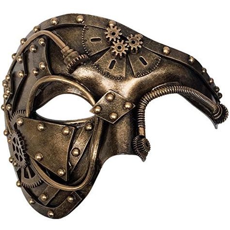 Phantom Mask, Moda Steampunk, Model Tattoo, Steampunk Aesthetic, Mode Steampunk, Steampunk Mask, Pyramid Collection, Steampunk Crafts, Steampunk Decor