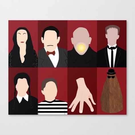 Addams Family Art, Addams Family Poster, Addams Family Tattoo, Pugsley Addams, Family Art Print, Family Stickers, Family Canvas, Theme Days, Theatre Poster