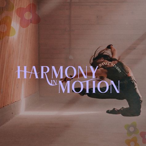 Harmony In Motion is a dance studio that required a logo and merch design, plus any extras! Super fun brief this week from  #thebriefclub Dance Studio Branding, Dance Branding, Dance Logo, Dance Crew, Motion Logo, Merch Design, Dance Company, Studio Logo, Creative Branding