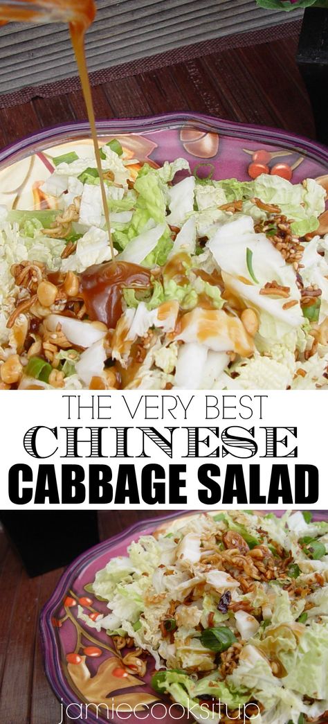 Chinese Cabbage Salad, Salad Cabbage, Chinese Salad, Cabbage Salad Recipes, Best Salad Recipes, Chinese Cabbage, Cabbage Salad, Potluck Recipes, Cabbage Recipes